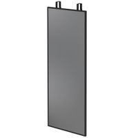 homcom espejo mural rectangular en puerta espejo decorativo grande para dormitorio en vidrio templado 110 x 40 cm negro