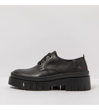Art para mujer. 119521101003_001 Zapatos de piel 1952 negro -altura tacón: 5 cm- (40), 5 a 8cm, Cordones, Casual