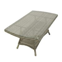 mesa centro para exterior aluminio y rattan sintetico redondo color gris medidas 140x85x67 cm  mesita centro salon de terraza mobiliario exterior