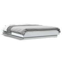 cama matrimonial  cama para adultos  estructura de cama madera de ingenieria blanca 140x190 cm