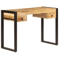 mesa de escritorio 2 cajones  madera maciza mango 110x50x77 cm vidaxl