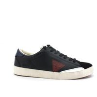 guess deportivas moda sneaker pelle logo suede black blue fmlod8lea12 para hombre