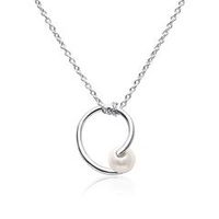 cadena de mujer de plata 925 rodiado con perla