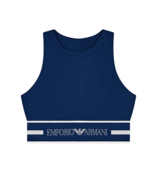 Emporio Armani para mujer. EW002960_AF19023 Top Everyday marino (S), Casual, Deportivo, Algodón, Multideporte, Sin mangas / Tirantes