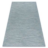 alfombra sisal patio 3075 diamantes tejido plano - turquesa 194x290 cm