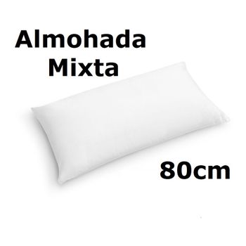 Almohada de mixta fibra, medidas 70cm/80cm/90cm/105cm/135cm/150cm,color blanco,Dosantex,fespu