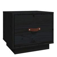 mesita de noche con cajon 40 x 34 x 35 cm madera pino negro dec034417