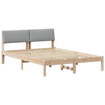 Estructura De Cama Marrón Y Gris Claro 160 X 200 Cm Vidaxl