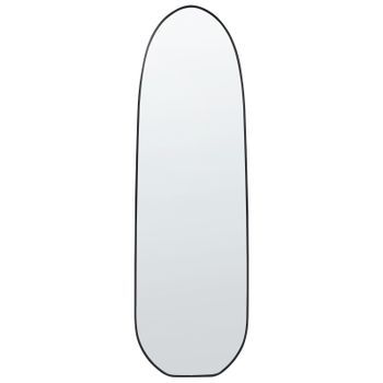 Espejo Moderno De Pared Marco Metálico De Aluminio Forma Irregular Con Ganchos Negro Darnets