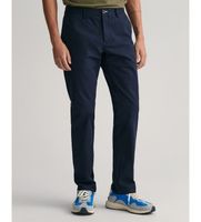 gant para hombre 1505220 pantalon chino slim fit tech prep marino 3032 casual algodon algodon organico
