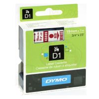 dymo 45805 s0720850 original label tape 19mm x 7m red on white