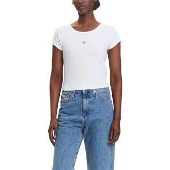 Calvin Klein Jeans Camiseta A- WOVEN LABEL 2X2 R LV047C200G para mujer