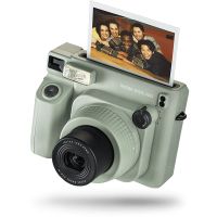 camara digital compacta fujifilm instax wide 400 impresion instantanea 62x99mm verde flash aa