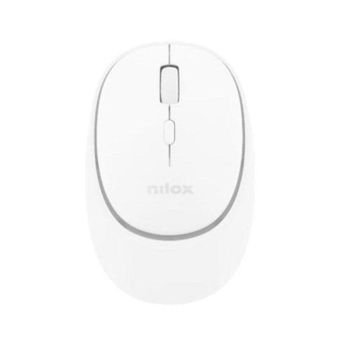 Ratón Nilox inalámbrico Bluetooth + USB recargable 1600 DPI blanco clic silencioso