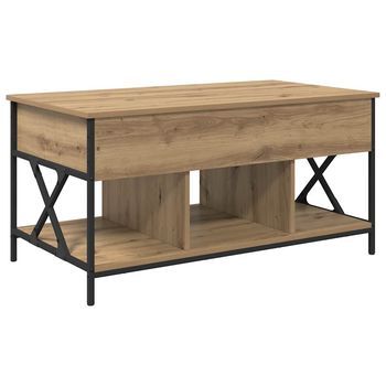 Mesa De Café - Mesa De Centro - Mesa Baja Roble Artesanal 100 X 55 X 48.5 Cm