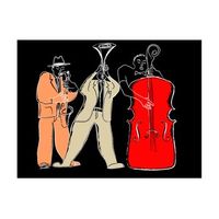 papel pintado 3d - instrumentos musicales jazz 300x231 cm
