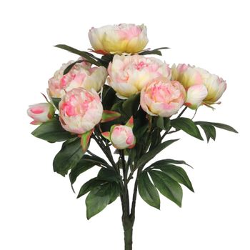Flor artificial peony rosa claro  h55xb40xl40cm