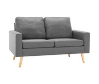sofa de 2 plazas - sofa de salon - sofa moderno de tela gris claro