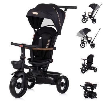 Triciclo Plegable Con Asiento Giratorio Y Capota Urban De Chipolino - Blackberry