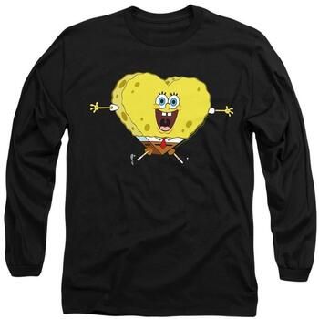Spongebob Squarepants Camiseta manga larga Heart-Shaped para hombre