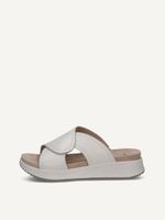 caprice mule white made of leather without heel size 38