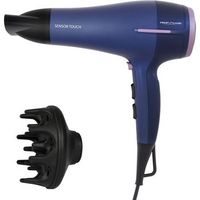 secador de pelo profesional ionico sensor tactil 3 niveles temperatura  2 velocidad difusor azul 2200w proficare htd 3030