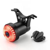 rockbros q0 qcero luz trasera de bicicleta inteligente auto alta brillantez deteccion de freno a prueba de agua led carg