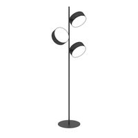 lampara de pie troma negro 3 luces