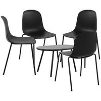 suite de 4 plazas veldin plastico negro clp