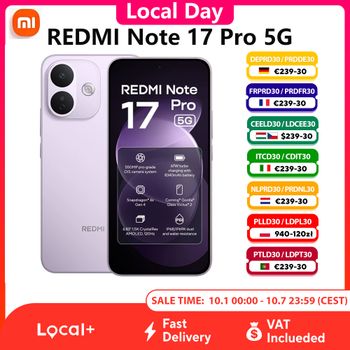 Xiaomi Redmi Note 17 Pro 5G, versión global, pantalla AMOLED de 6,83 pulgadas y 120 Hz, batería de 8340 mAh, procesador Snapdragon 6S Gen 4, carga rápida de 67 W, cámara de 50 MP con estabilización