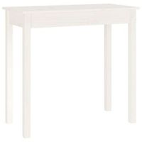 mesa consola de madera maciza de pino blanco 80x40x75 cm vidaxl