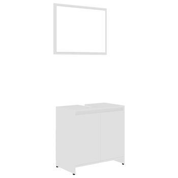 Conjunto De Muebles De Baño Madera Contrachapada Blanco Vidaxl