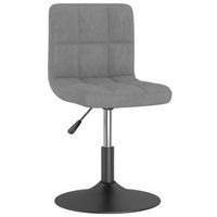 taburete de cocina giratorio de terciopelo gris claro vidaxl