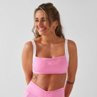 sujetador deportivo con espalda de tiras cruzadas con contraste mp womens x tatiana - rosa caramelo - xs