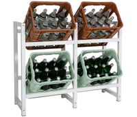 soporte para cajas de bebidas apilables metal blanco 31x91x75 cm
