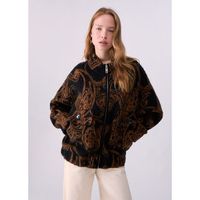 liu jo chaqueta bomber de punto jacquard para mujer