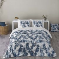 sandal - funda nordica estampada cama 180 - algodon extrasuave - incluye  1 o 2 fundas de almohada - waves blue