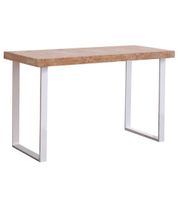 mesa de estudio estilo industrial roble nordish patas blancas