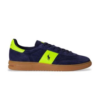 Polo Ralph Lauren para hombre. 809P07172003 Zapatillas de Piel Bedford marino (42), Plano, Cordones, Casual