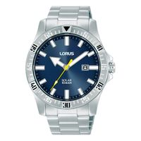 lorus reloj hombre caja de acero pulsera acero de color plata resistente al agua 10 atm