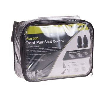 Neo Front Pair Black with grey pattern Inc Head Rest