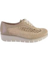 de nival i908603 zapatos con cordones de mujer beige