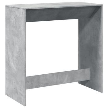Mesa Alta De Bar | Mesa De Bistró Madera Ingeniería Gris Hormigón 102x50x103,5cm