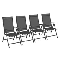 silla de jardin plegable resistente negro  4