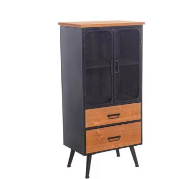 Vitrina estilo industrial 2 puertas serie Mariola