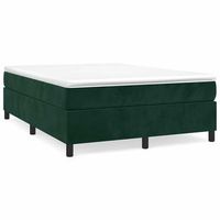 cama matrimonial  cama para adultos  estructura de cama box spring terciopelo verde oscuro 140x190cm
