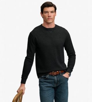 Superdry para hombre. M6010973A Camiseta de manga larga Slub Waffle negro (XL), Casual, Algodón