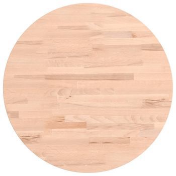Tablero De Mesa | Tablero Escritorio Redondo De Madera Maciza De Haya Ø50x2,5 Cm