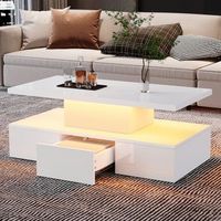 mesa de centro - mueble para salon - tablero de particulas - blanco 100x50x39cm