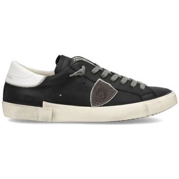 Philippe Model Deportivas Moda PRLU V039 PRSX LOW MAN-NERO BIANCO para hombre